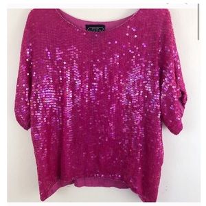 Vintage Pink Sequin Top by Joseph Lebon